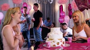 birthday girls party - Lovely Birthday Girl Treated To A Hardcore Group Sex Party Video at Porn Lib