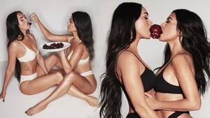 Megan Fox Lesbian Porn - Kourtney Kardashian and Megan Fox Go Topless in Provocative New Ad