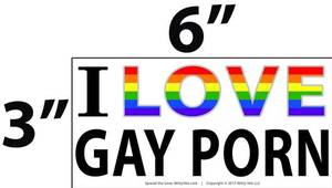 Gay Yeti Porn - I Love Gay Porn Prank Decal 10 Pack