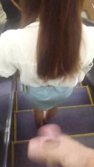 cum on girl public - Public cum on Japanese girl on escalator 3 - ThisVid.com