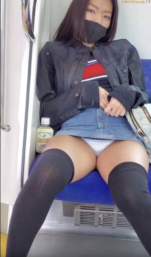 asian upskirt cams - Slutty Japanese girl upskirt on train