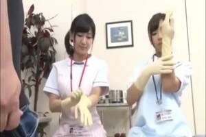 asian nurse handjob gloves - japanese nurse surgical gloves handjob Porn Video | HotMovs.com