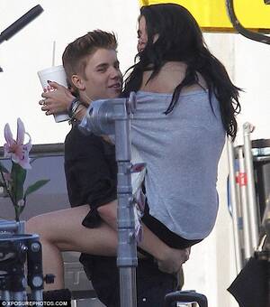 Justin Selena Gomez Real Porn - Justin Bieber can't keep his hands off Selena Gomez after making do with a  lookalike for his Boyfriend video | Daily Mail Online