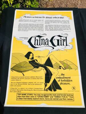 Chinese Sex Vintage Movies - CHINA GIRL Pamela Yen, Annette Haven Original Vintage Adult Film Poster  1974 | eBay