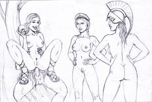 athena hentai - Athena greek goddess comics porn - Judgement of paris sketch extro hentai  foundry jpg 1292x872