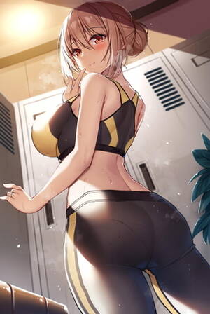 Anime Lesban Yoga Porn - Older sisters â™ª sweating in leggings and yoga pants that expose the lines  of their lower body and underwear - Hentai Image