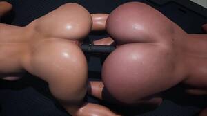 Double Sided Strapon Anime Porn - LESBIANS STRADDLING A DOUBLE SIDED DILDO | 3D Hentai watch online