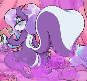 La Fifi Furry Porn Female - The Big ImageBoard (TBIB) - <3 <3 eyes anthro bed butt fart female fifi la  fume fur furniture hi res kneeling looking back mammal mephitid  multicolored body multicolored fur nude pastelassz pawpads