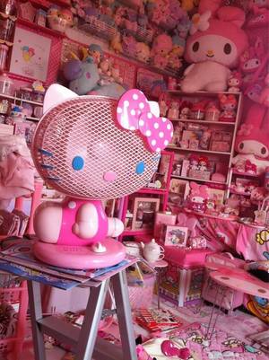 Hello Kitty House Porn - Kawaii hello kitty fan- another item I could actually use.