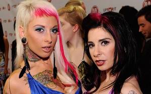 Jew Jewish - Joanna Angel, right, arriving at the 29th annual Adult Video News Awards  Show at