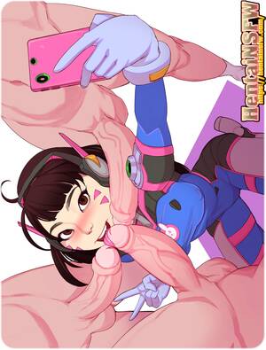 asian oral sex art - XXX Overwatch oral hentai sex game porn gamer girl D.Va art.