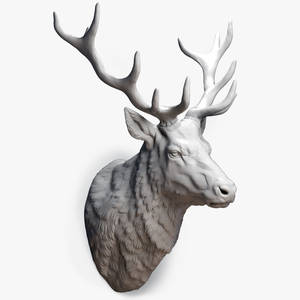 Deer 3d Porn - deer stag head sculpture 3d model. OBJ, STL files. For 3d printing,