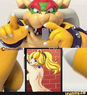 Girl Bowser Porn - Brawl wallpaper titled Bowser seeing Princess Peach Porn on his mobile phone