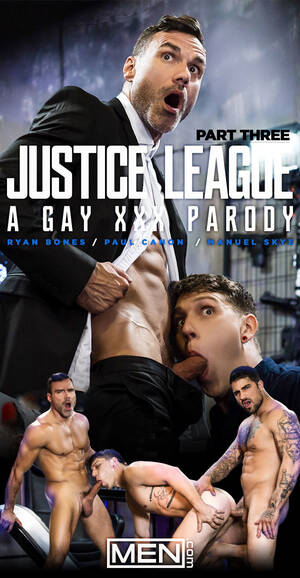 Justice League Tram Gay Porn - Manuel Skye and Ryan Bones Tag-Team Paul Canon in 'Justice League: A Gay  XXX Parody' Scene 3 at Men.com - WAYBIG