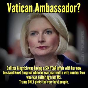 Evil Twisted Cuckold Captions Porn - Callista Gingrich was having a SIX YEAR AFFAIR with her new husband Newt  Gingrich while he was married to wife number two who was suffering from MS.  trump ...