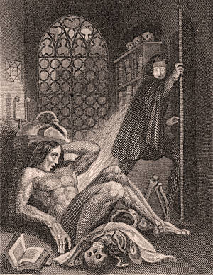 Gothic Art Fantasy Monster Porn - Mary Shelley's Frankenstein; or, the Modern Prometheus (1818) has come to  define Gothic fiction in the Romantic period. Frontispiece to 1831 edition  shown.