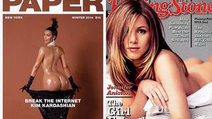 Jennifer Aniston Porn Hardcore - Jennifer Aniston shuns Kim Kardashian's nude shoot - says SHE had first  naked bum cover - Daily Record