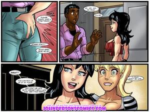 comic toon sucking dick - Two bitches sucking huge black cock in that porn comics