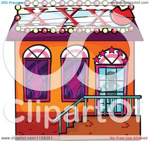 Green Toons Porn - Clipart of a Porn Shop Building Facade - Royalty Free Vector Illustration  by Graphics RF