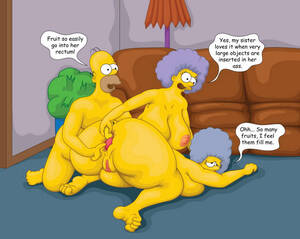 chubby anal animation - Patty and Selma Bouvier and Homer Simpson Anal Sex Big Breast Chubby < Your Cartoon  Porn