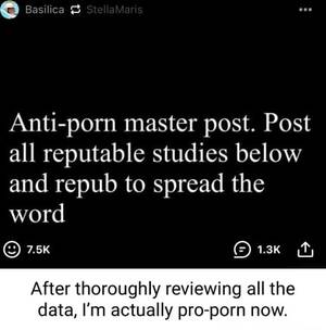 Master Porn - Anti-porn master post. Post all reputable studies below and repub to spread  the word After thoroughly reviewing all the data, I'm actually pro-porn  now. - iFunny