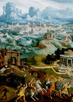 Ancient Tumblr - jaded-mandarin: Maerten van Heemskerck. Detail from Panorama with the  Abduction of Helen Amidst the Wonders of the Ancient World, 1535. Tumblr  Porn