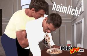 heimlich - Can you get out of behind me when i'm vomiting?