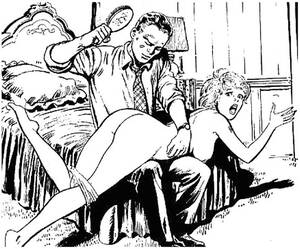 husband wife spanking artwork - Hairbrush-Spanking Husband - Spanking Blog
