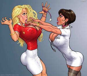 Biggest Tits Cartoon Porn - Cartoon babes with big tits - catfights - Sex Comics @ Hard Cartoon Porn
