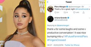 Arianna Grande Porn - Ariana Grande Just Ended Her Feud With Piers Morgan And People Are Loving  How She Handled It