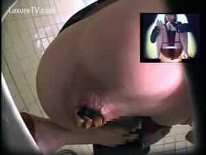 assfuck in toilet - A Girl Takes Out the Anal Poop on the Toilet Seat - LuxureTV