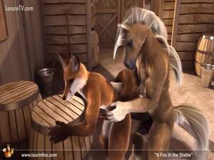 Fox Animal Cartoon Porn - Large powerful horse fucking a fox in this animated xxx movie - LuxureTV