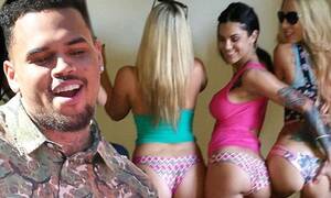 Chris Brown Porn - Chris Brown parties with porn stars at his get out of jail free bash |  Daily Mail Online