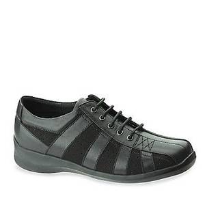 black dress shoes - Apex Women's Essence Eliza Striped Oxford Black Leather/Suede Size 6 N