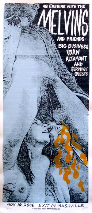 Altamont Porn - The Melvins Poster w/ Big Business, Porn & Altamont 2006 Concert
