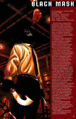 Black Mask Batman Porn - I've already written about my distaste for Black Mask's devolution from  Doug Moench's original version (see first profile) in the first profile to  the one ...