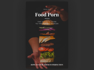 No Food Porn - Food Porn Magazine by Cillian Heffernan on Dribbble