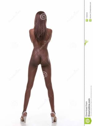naked black lady dancing - Naked ethnic black woman with slender legs