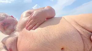 fat people nude on beach - Old fat grey haired man has naked day and cums big at the beach watch online