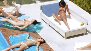 lesbian gangbang pool - Wet but wet lesbian orgy by pool side as five cute horny chicks lick  everywhere - Porn Video at XXX Dessert Tube