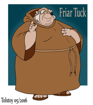 Friar Tuck Porn - 30991 - safe, artist:tolstoy, friar tuck (robin hood), badger, mammal,  mustelid, anthro, disney, robin hood (disney), fat, male, obese, solo, solo  male - Furbooru