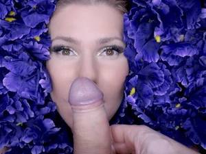 Deep Blowjob Porn - Artistic Dream Porn- Slow Deep Blowjob with Angel on a pillow with flowers.