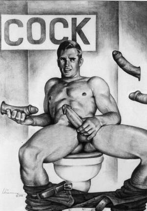 70s porn scetch - Vintage Gay Drawings | Gay Fetish XXX