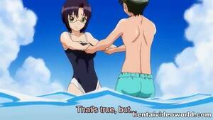 hot anime beach fuck - Anime swimsuit girl has sex on the beach - wankoz.com