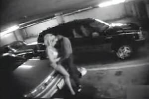 blonde security cam sex - Parking garage sex on security camera with a charming blonde - watch on  VoyeurHit.com. The world of free voyeur video, spy video and hidden cameras