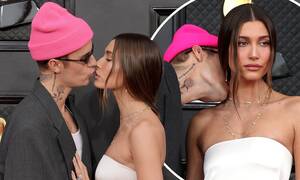 Jamie Lee Curtis Nude Blowjob - Grammys 2022: Hailey Bieber looks ethereal with husband Justin Bieber on  the red carpet | Daily Mail Online