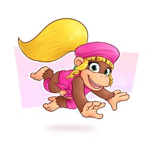 Donkey Kong Cartoon Porn - Here's Dixie Kong! Donkey Kong Country 2 was so awesome! Dixie's special  moves were great additions to the gameplay!