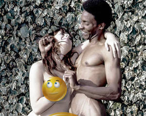 interracial full frontal - Vintage Mature 18+ Nude Beach Interracial Couple Nudist Black Male White  Female Nudism Risque Original