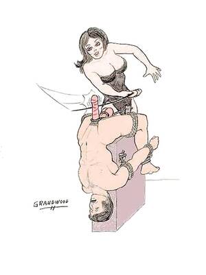 Bdsm Slave Drawings - Femdom Male Slave Bondage Art | Gay Fetish XXX