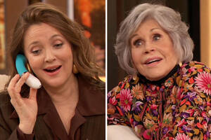 Drew Barrymore Porn Bondage - Jane Fonda Gifts Drew Barrymore a Vibrator on 'The Drew Barrymore Show':  â€œSpecially for Youâ€ | Decider